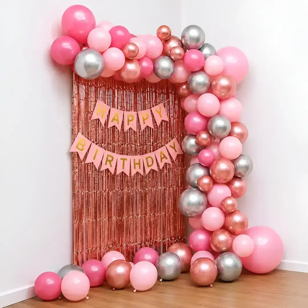 Birthday Surprise Room Decoration with 150 balloon arch — photo 2