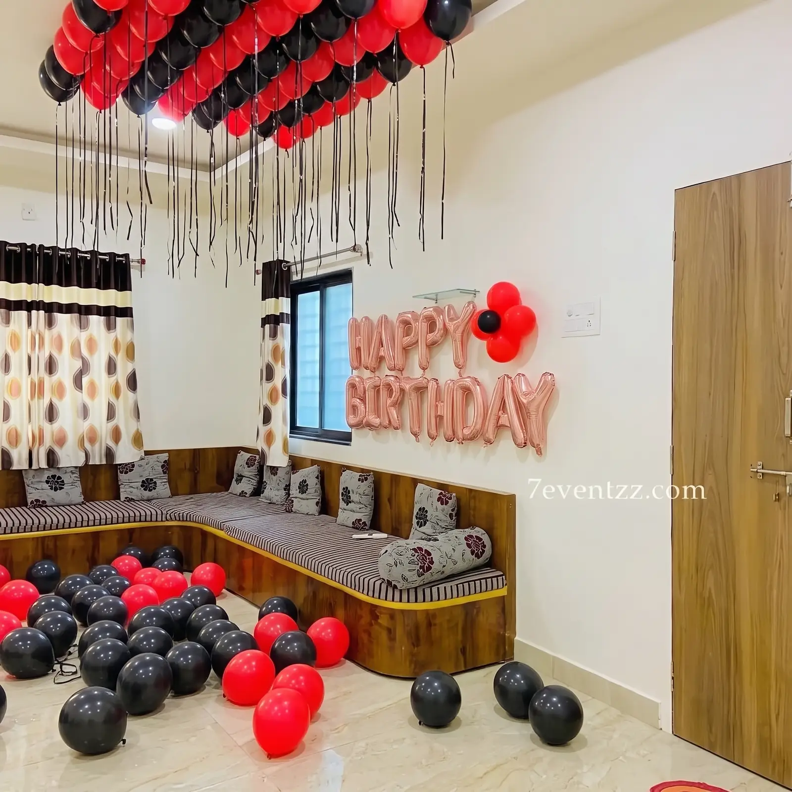Classy Birthday Decoration with happy birthday letter foil — photo 2