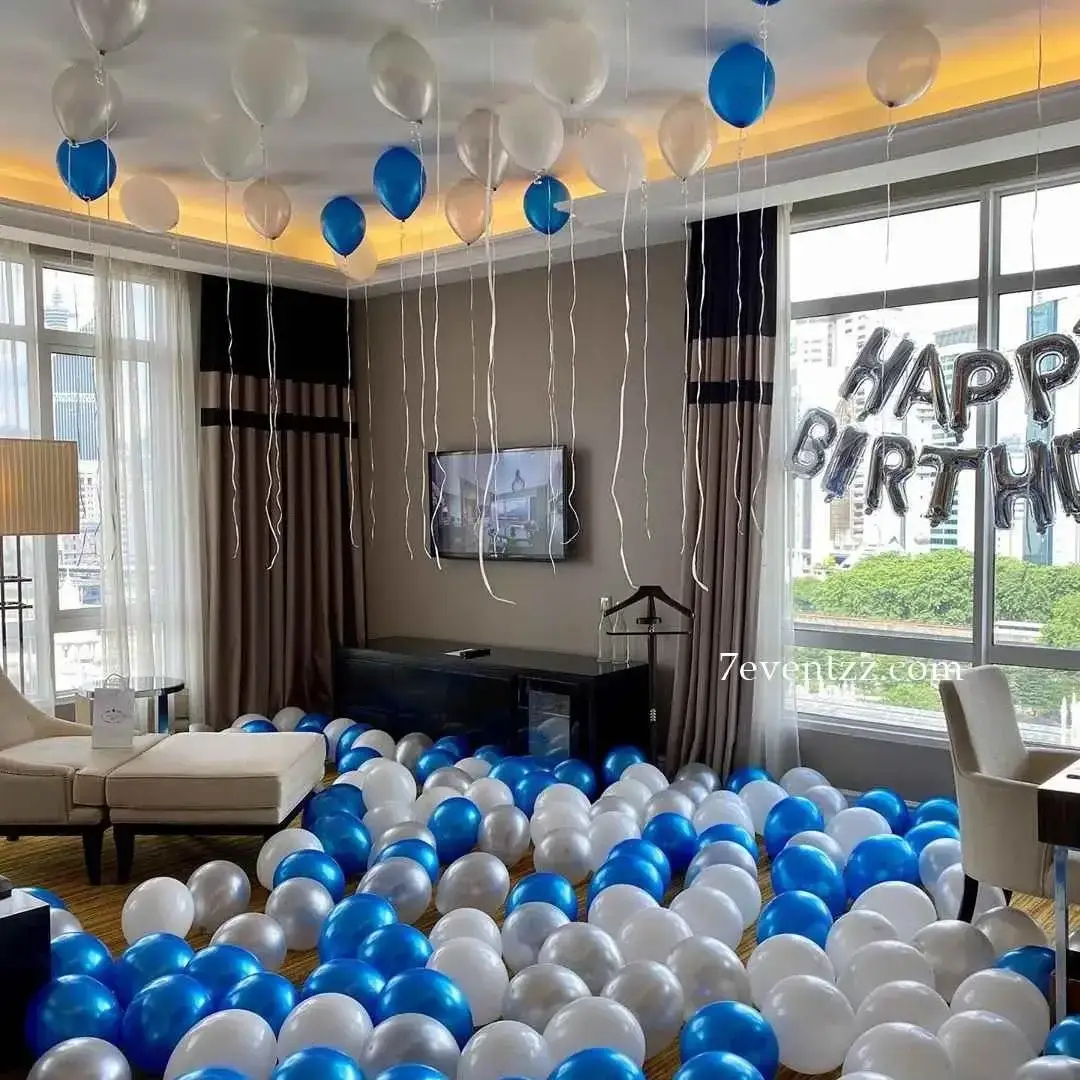 Simple Hall Decoration for Birthday with happy birthday letter foil — photo 2