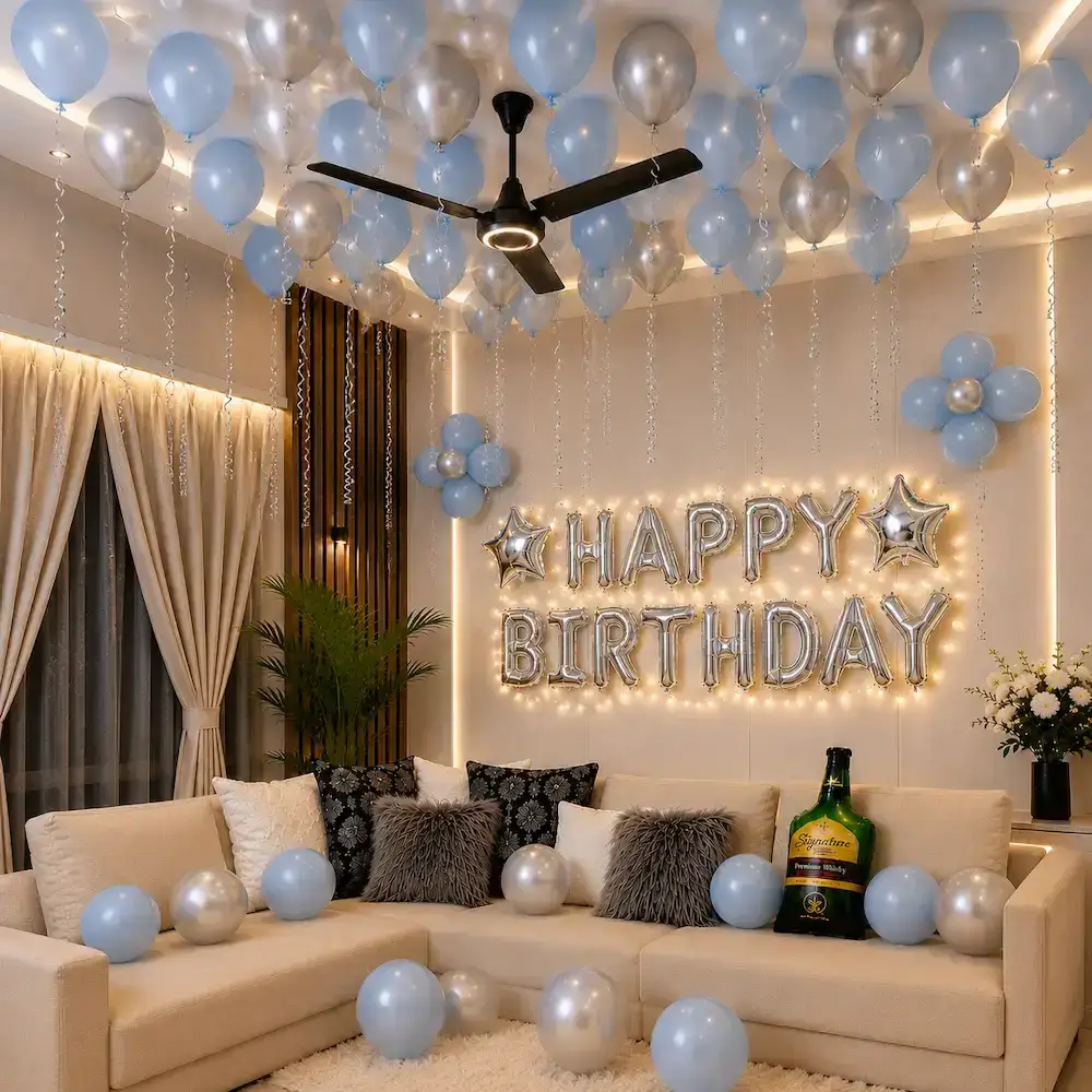 Simple Hall Decoration for Birthday