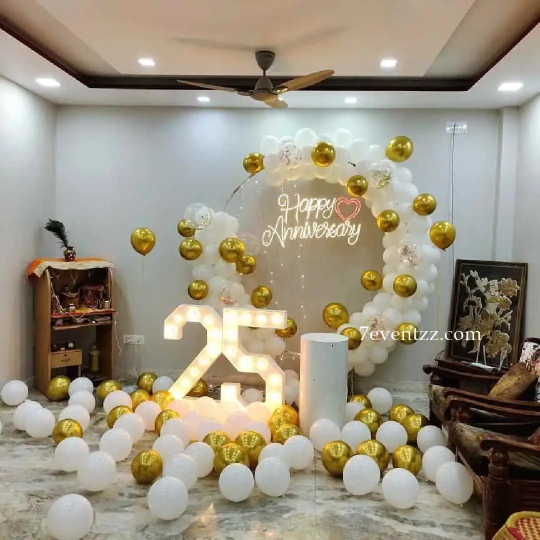 25th Anniversary Ring Decor