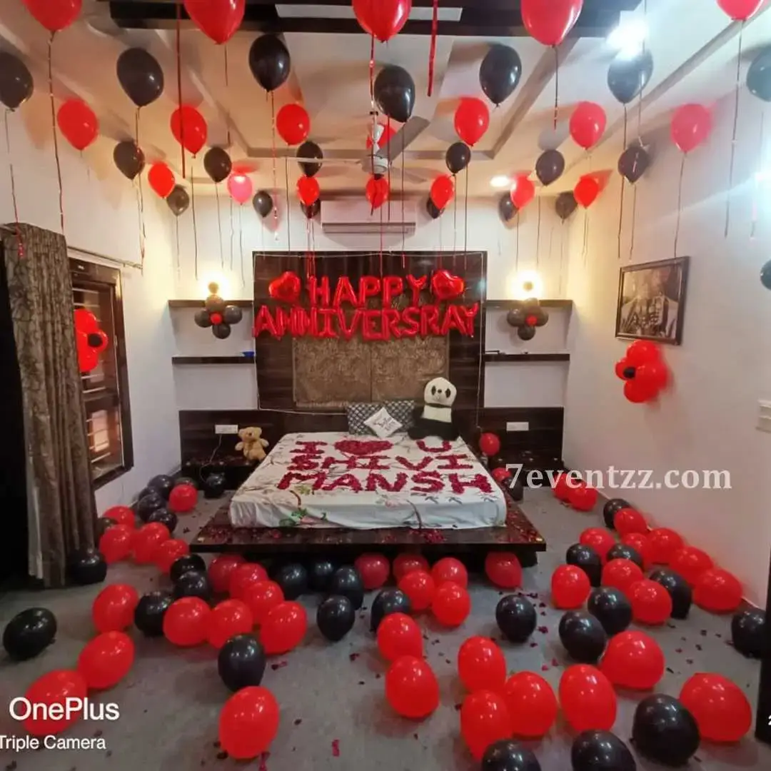 Happy Anniversary Room Decoration