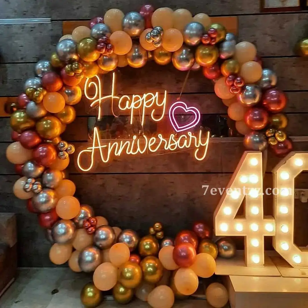 Marriage Anniversary Ring Decoration with ring backdop (7*7 feet) — photo 2