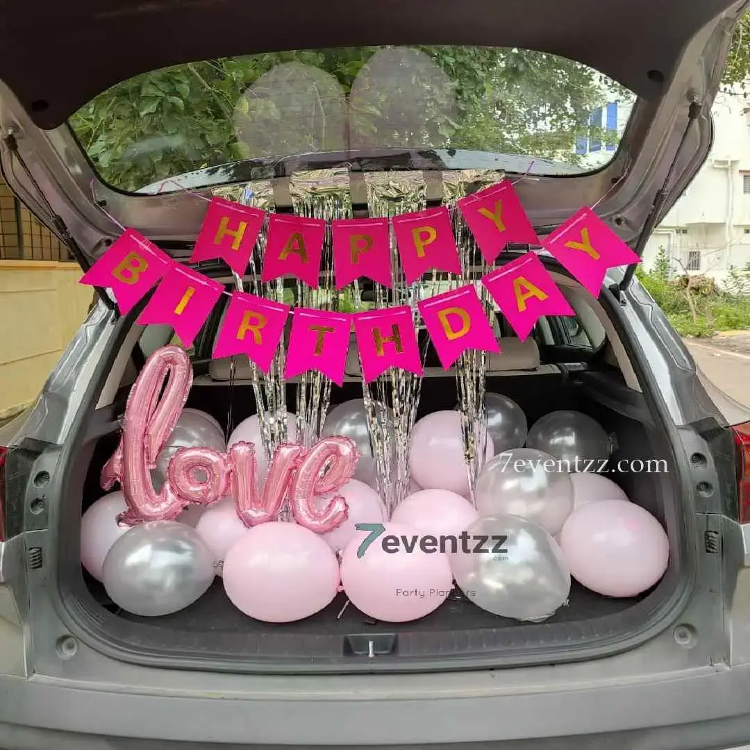 Simple Car Boot Decor for Birthday