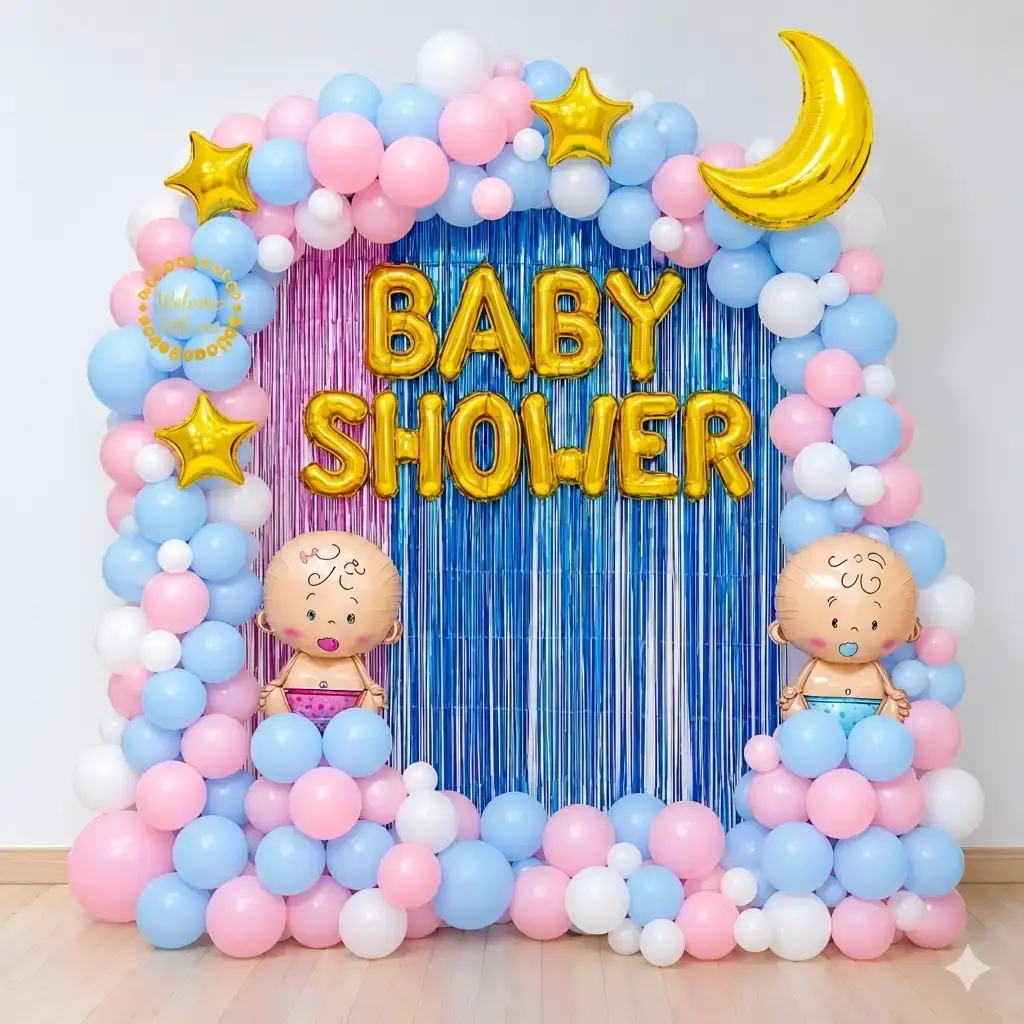 Baby Shower Decoration at Home with Balloon