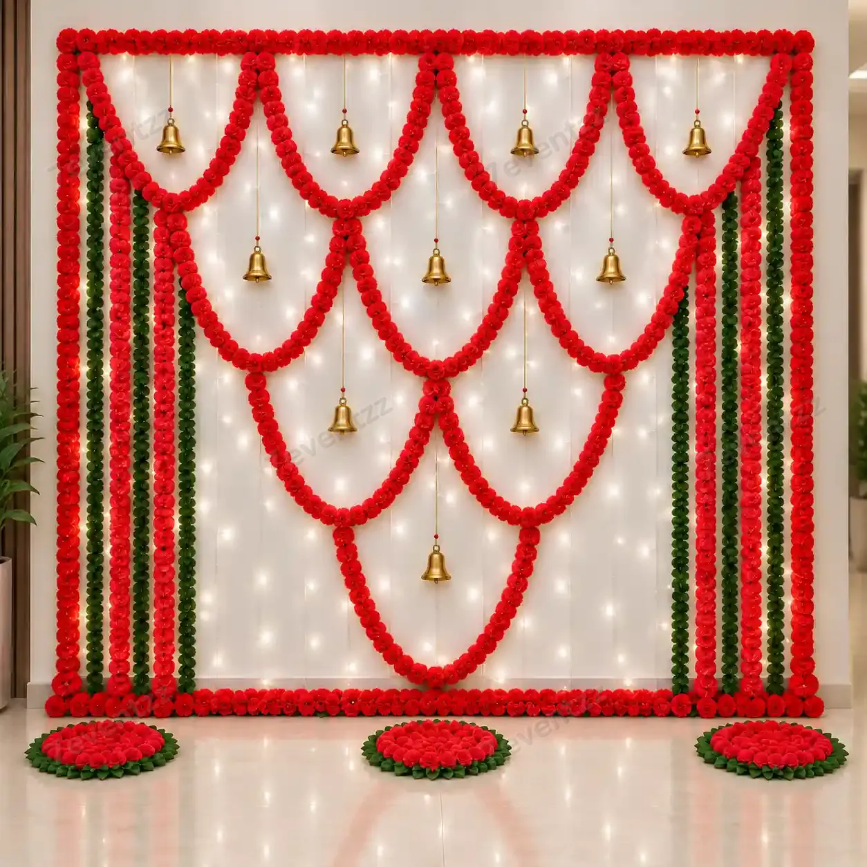Festive Floral Garland Decoration