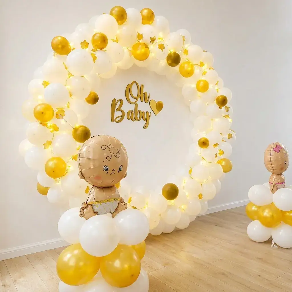 Ring Baby Shower Decor with oh baby tag — photo 2