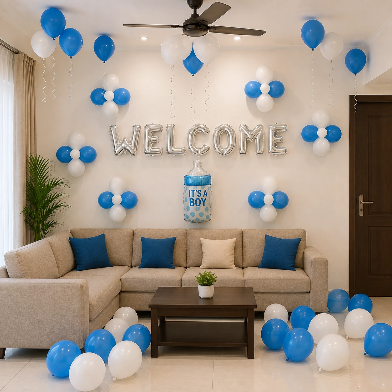 Simple Baby Welcome Hall Decor with welcome foil — photo 2