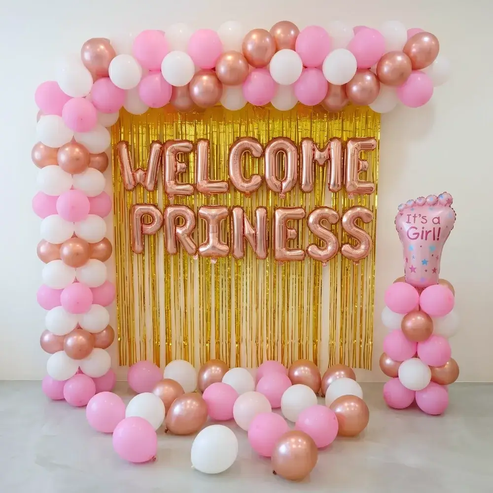 Welcome Prince Wall Decor for Baby Welcome with total 200 balloons — photo 2