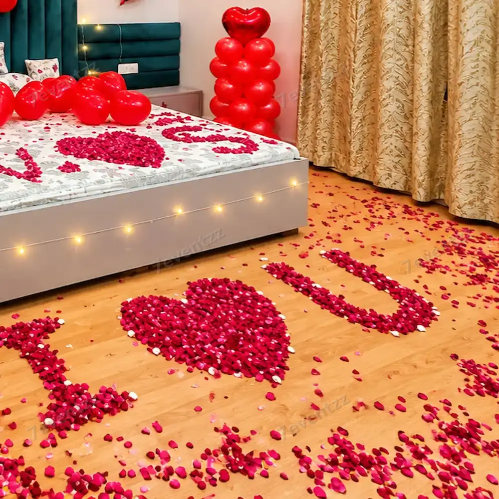 First Night Decoration at Home with just married foil balloon — photo 3