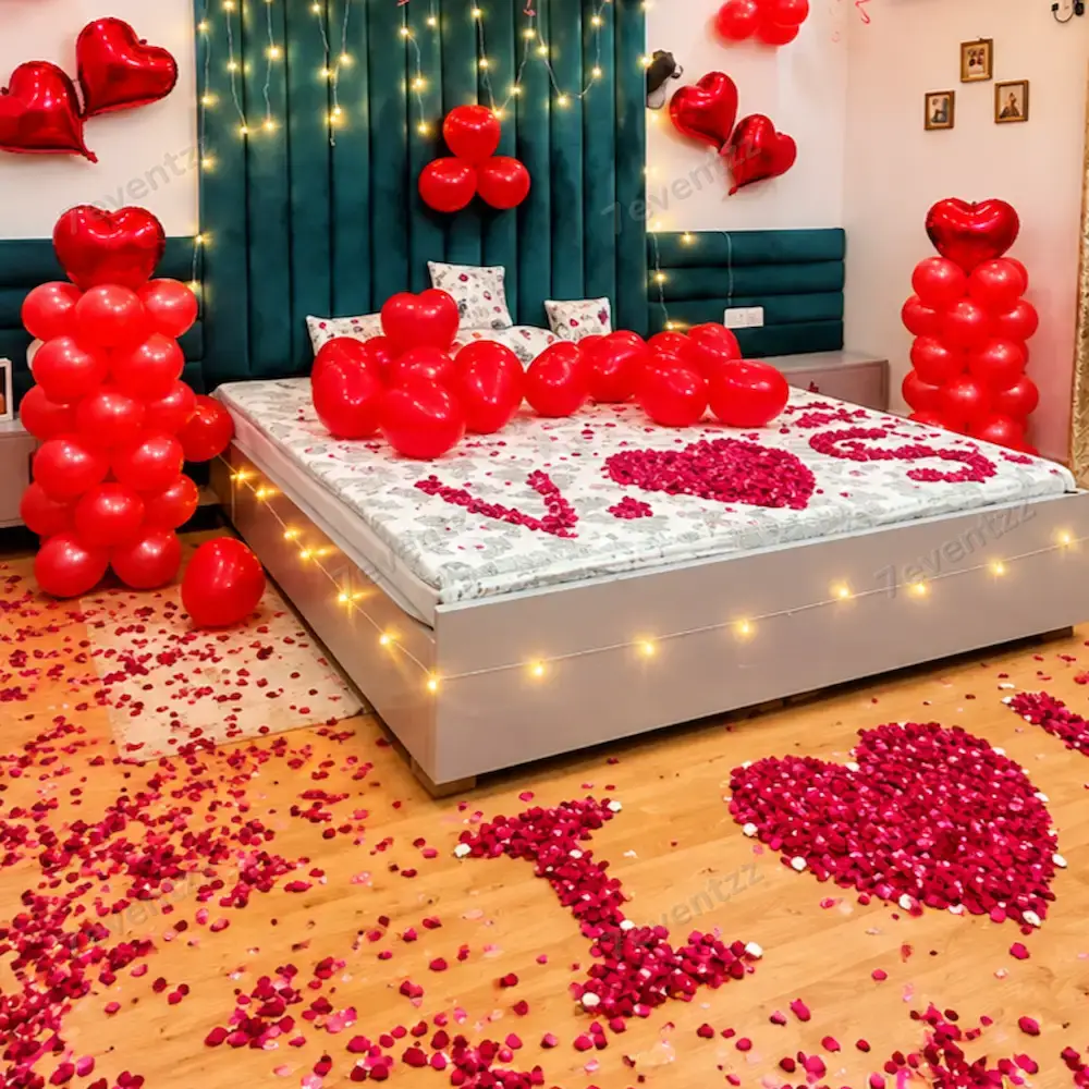 First Night Decoration at Home with just married foil balloon — photo 2