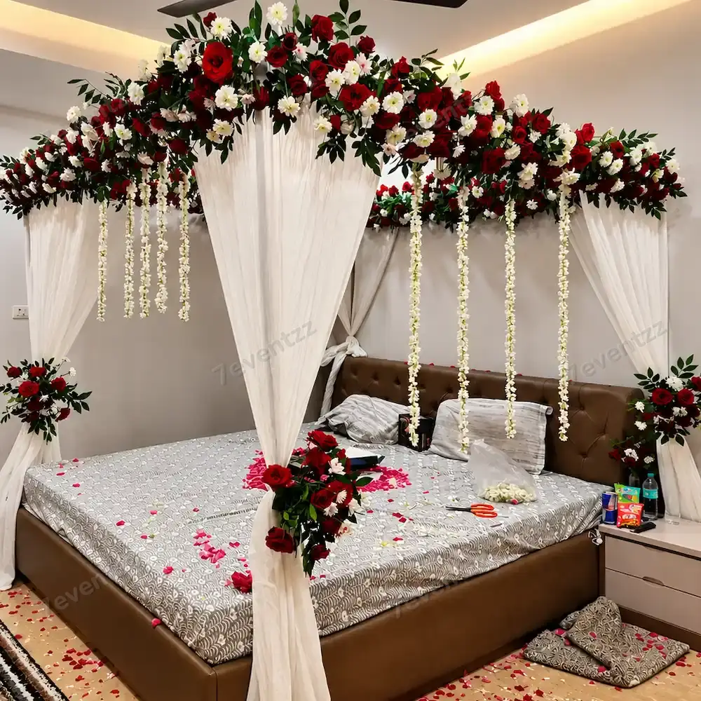 First Night Special Floral Decoration with flower border decoration — photo 2
