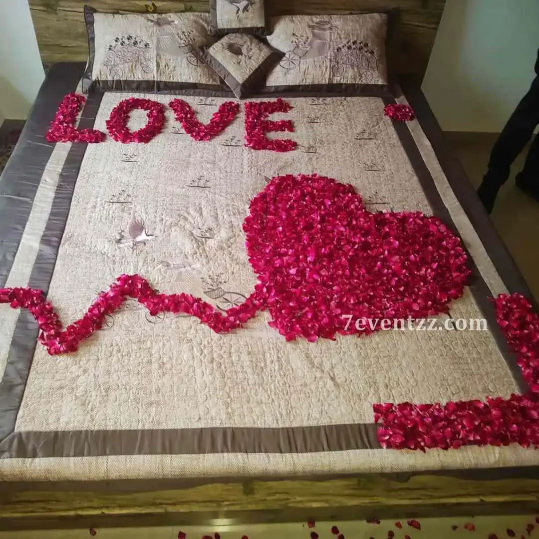 Just Married Bed Decoration for First Night with just married letter foil — photo 3
