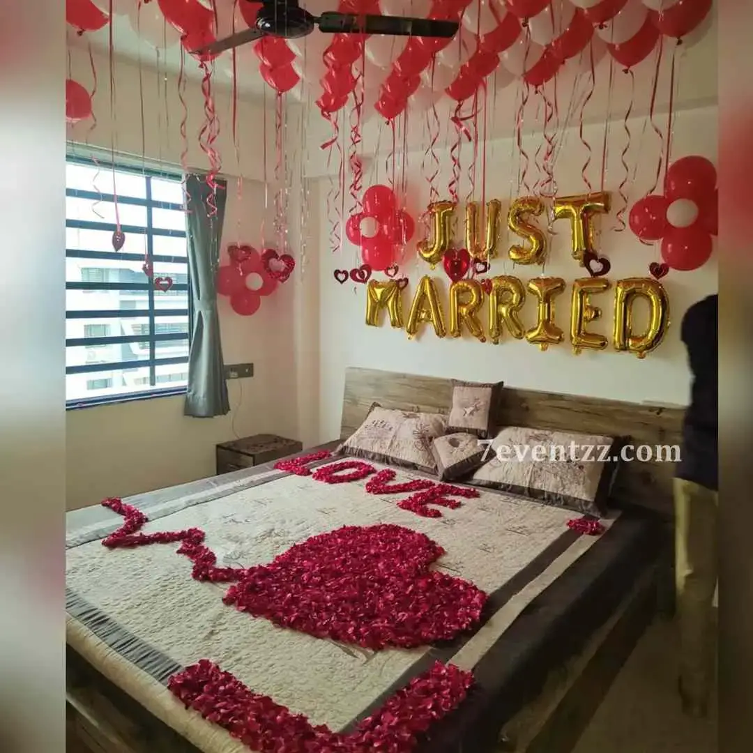 Just Married Bed Decoration