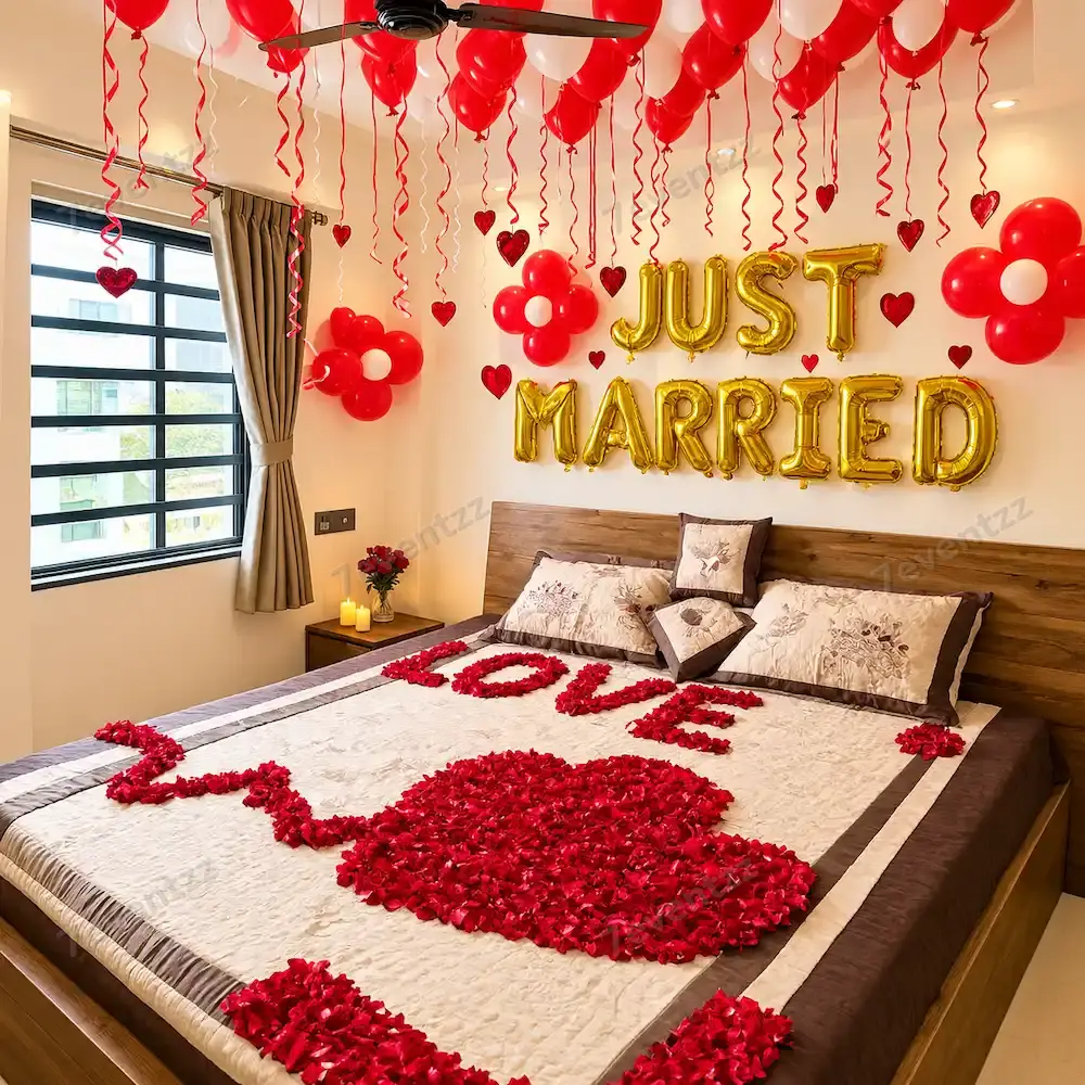 Just Married Bed Decoration