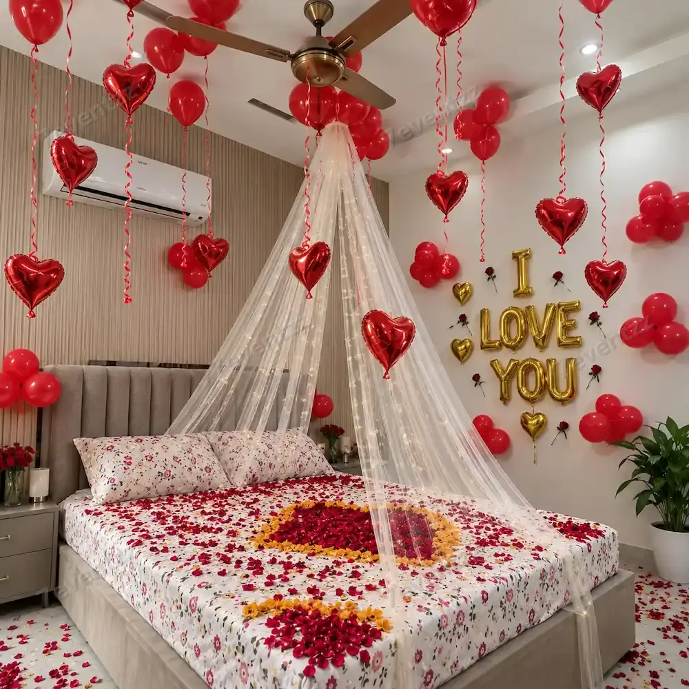 Wedding First Night Room Decoration