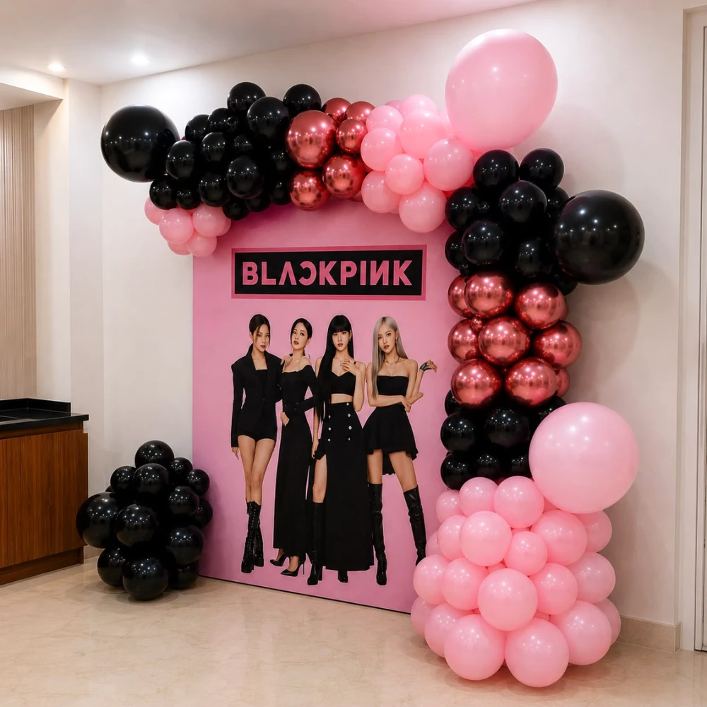 BLACKPINK Theme Birthday Balloon Decoration — photo 2
