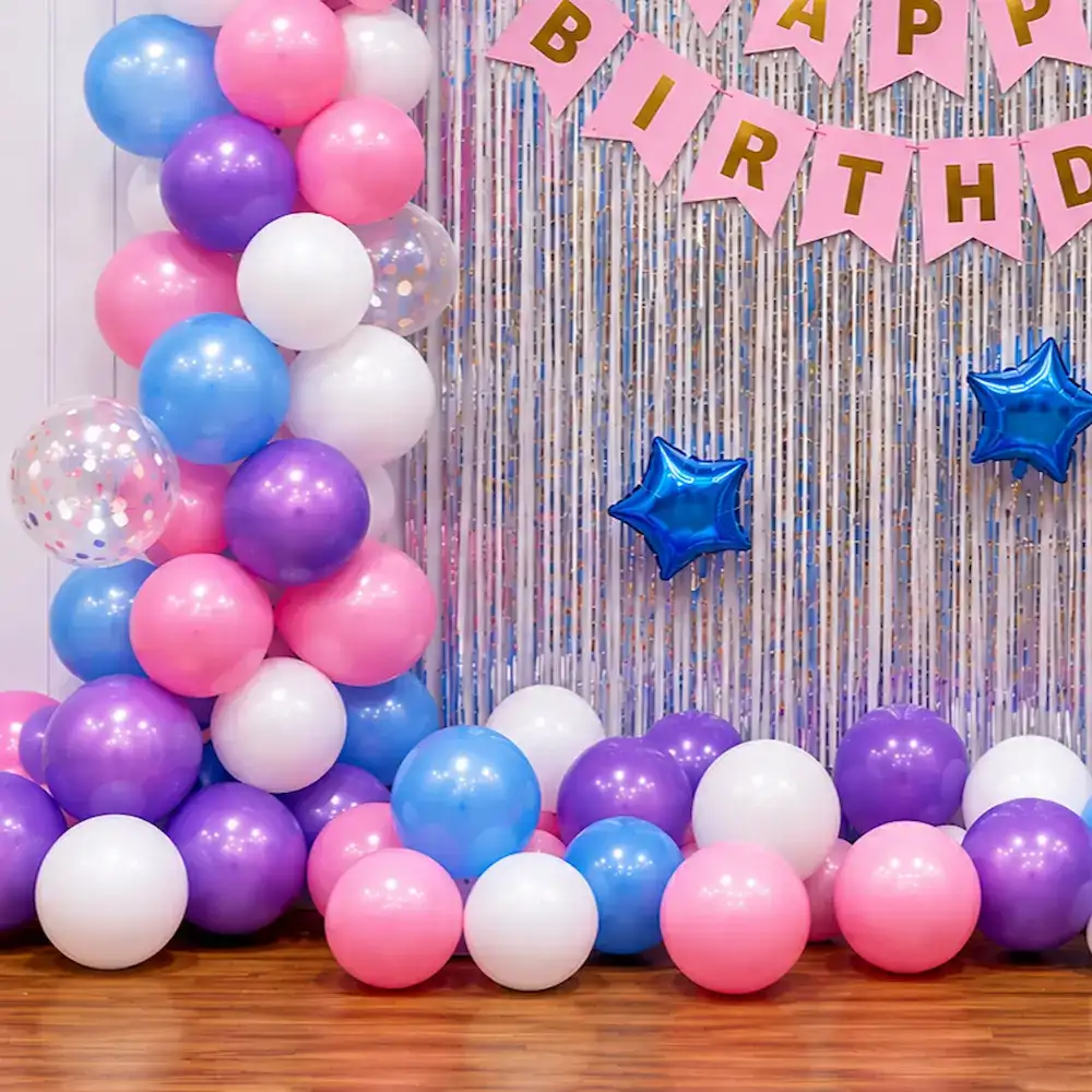 Kids 2nd Birthday Balloon Decoration for Kids Theme with balloon arch on wall of 170 balloons — photo 3