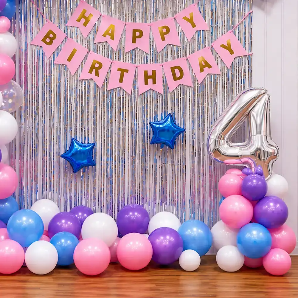 Kids 2nd Birthday Balloon Decoration for Kids Theme with balloon arch on wall of 170 balloons — photo 2