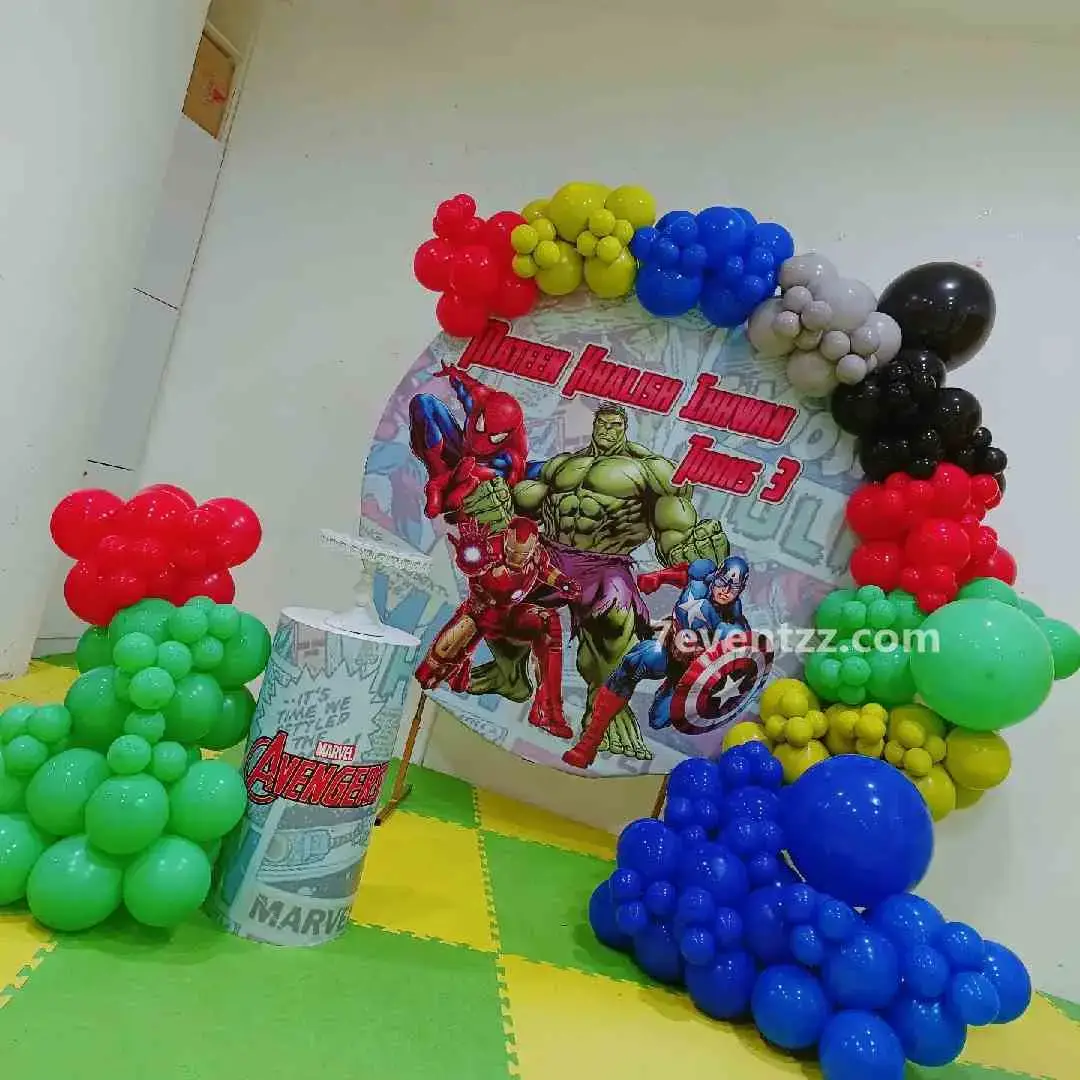 Avenger Theme Stage Decor for Kids Theme with customized backdrop(7*7 feet) — photo 2
