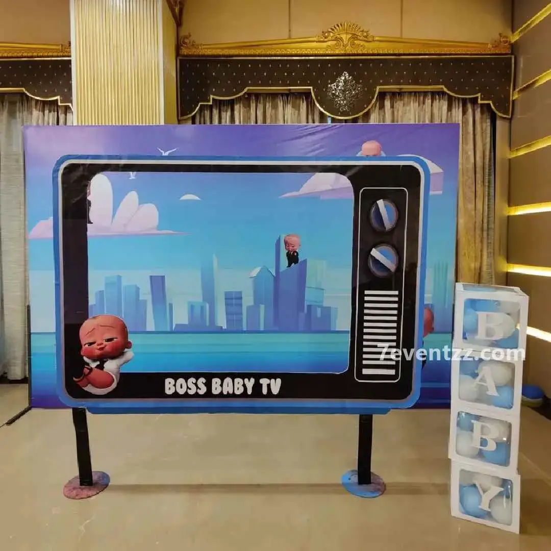 Boss Baby Premium Decoration for Stage with customized backdrop with stand of 18 feet — photo 3