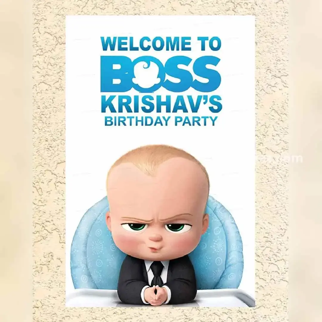 Boss Baby Theme Stage Decoration with customized flex with stand (8*12 feet) — photo 2