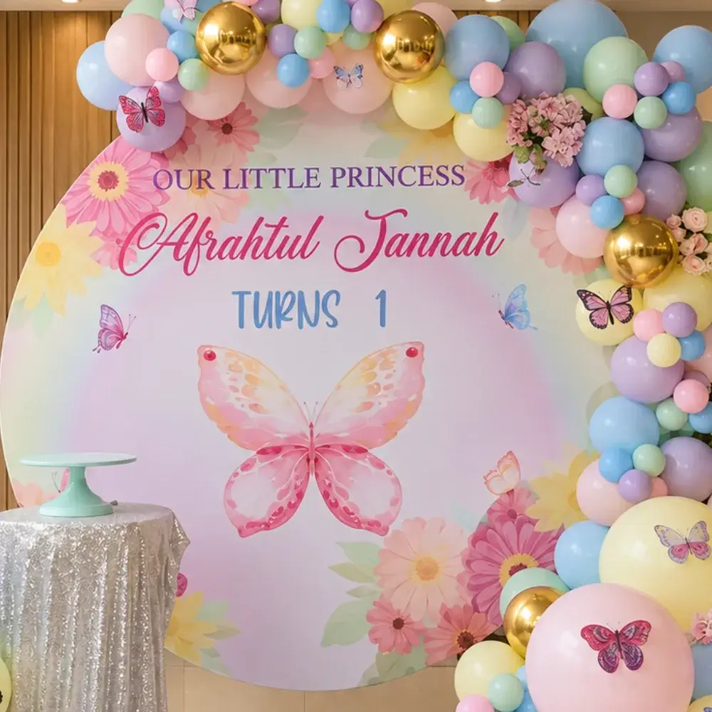 Cute Butterfly Theme Decoration for Kids Theme with customized backdrop (7*7 feet) — photo 2