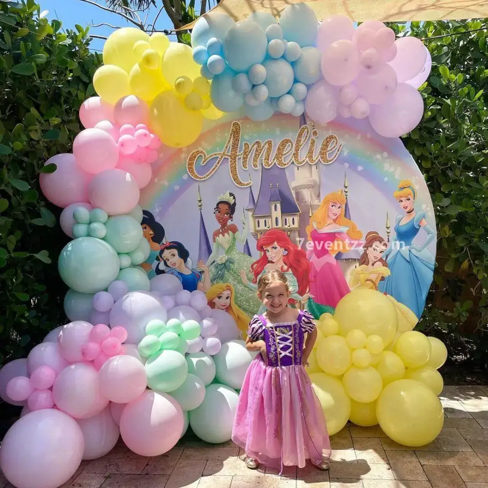 Disney Princess Theme Kids Theme decoration with customized flex backdrop (7*7 feet) — photo 2