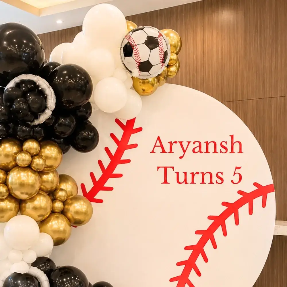 Football Theme Birthday Decoration for Kids Theme with customized backdrop (7*7 feet) — photo 2