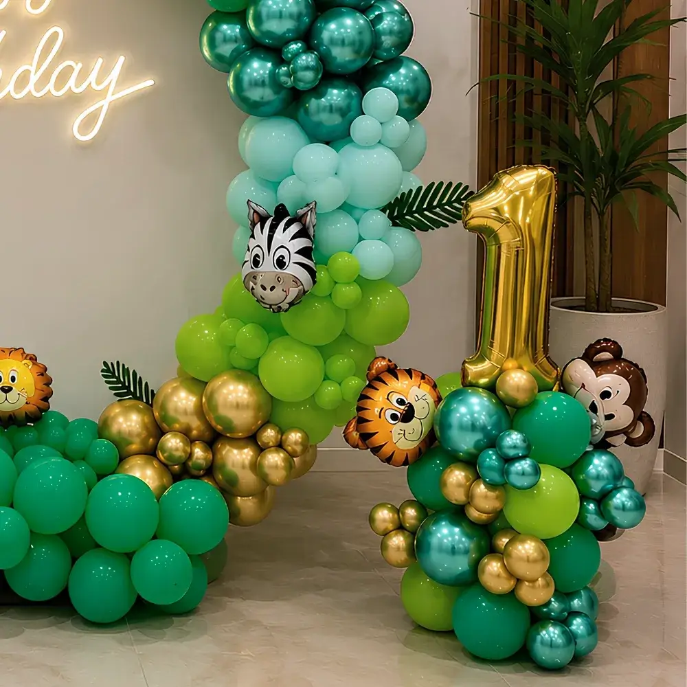 Jungle Theme Backdrop Decor for Kids Theme with ring backdrop (7*7 feet) — photo 2