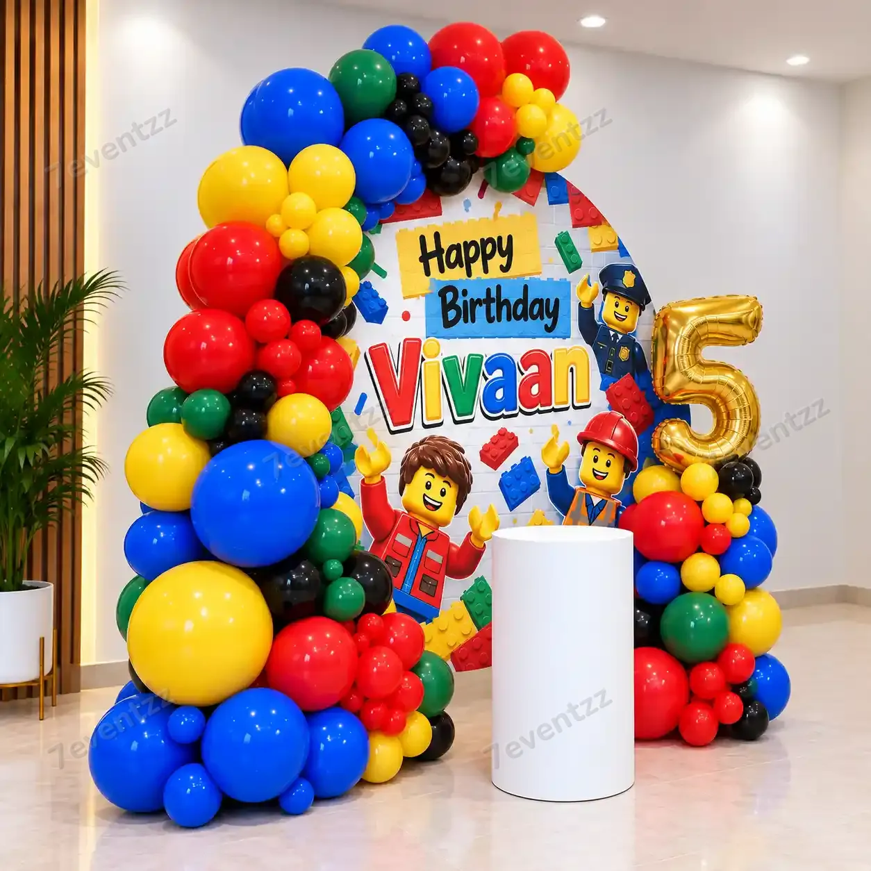 Lego Theme Birthday Balloon Decoration for Kids Theme with 200 balloons for arch decoration — photo 2