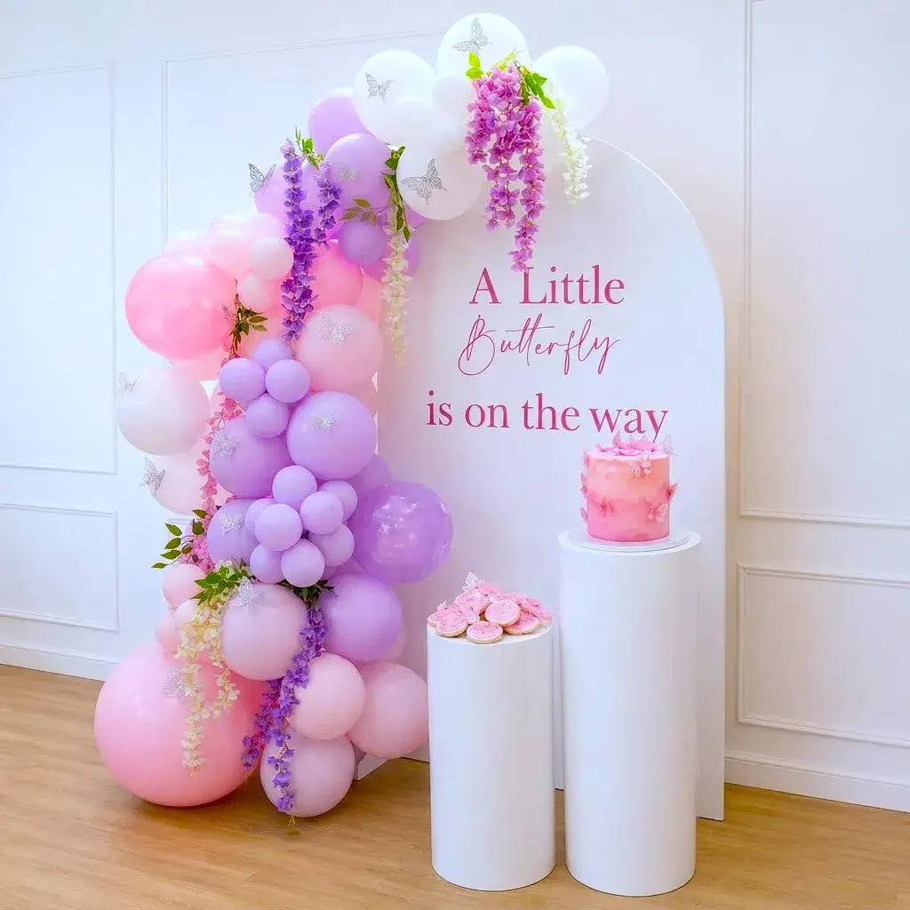 Little Butterfly Theme Setup Baby Shower decoration with customized backdrop (3.5*7 feet) — photo 2