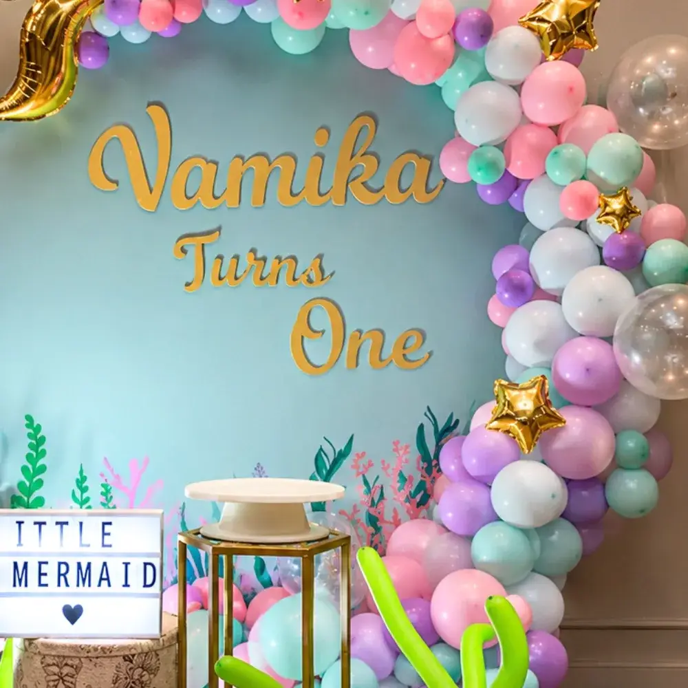 Mermaid Backdrop Decoration for Kids Theme with customized backdrop (7*7 feet) — photo 2