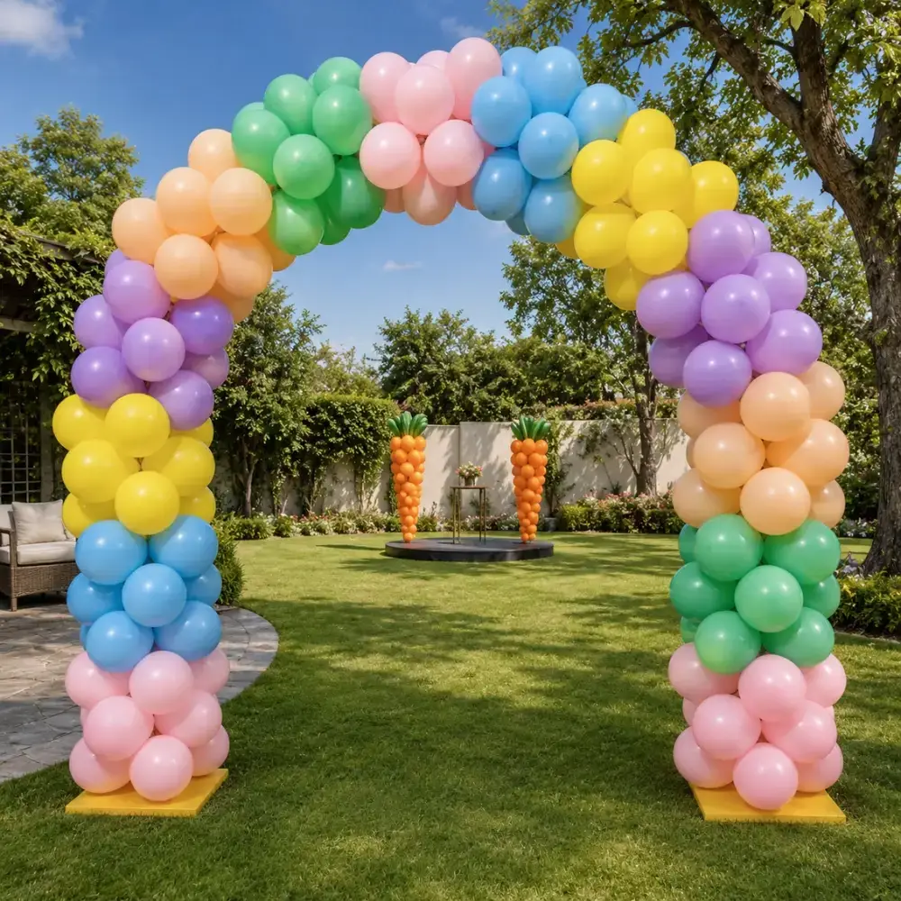 Premium Cocomelon Stage Decoration with 2 customized backdrop (8 feet height *4 feet width) with happy birthday neon light — photo 2