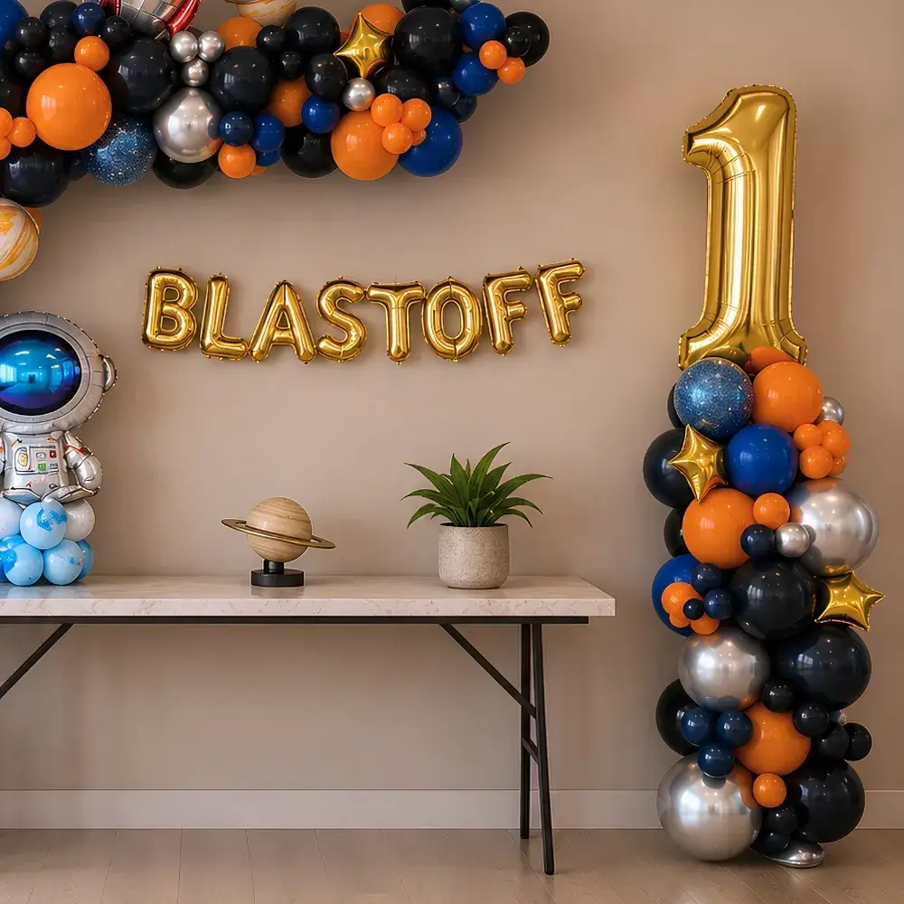 Spaceship Theme Decoration for Kids Theme with blast off foil — photo 3