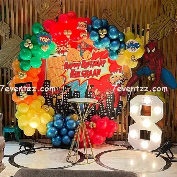 Superhero Theme Stage Decoration