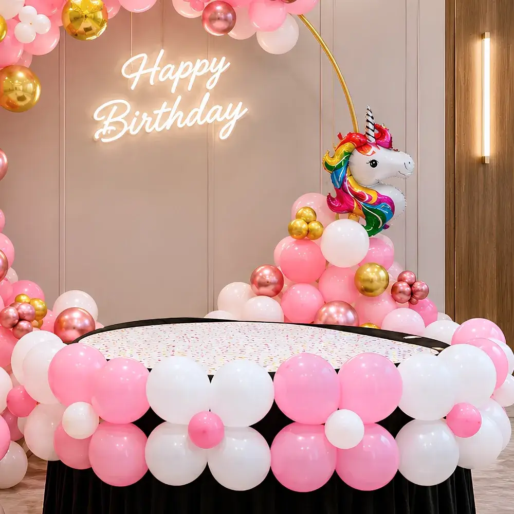 Unicorn Ring Decoration for Kids Theme with ring backdrop (7*7 feet) — photo 3