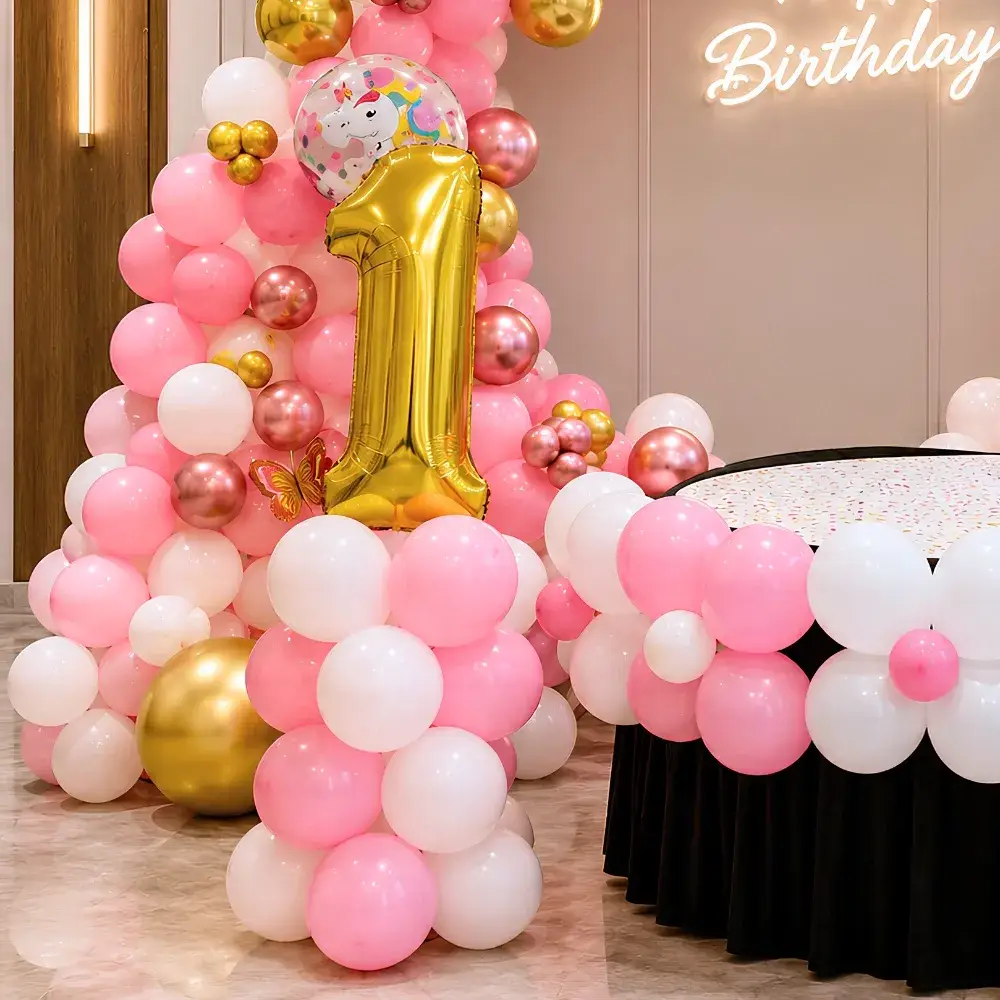 Unicorn Ring Decoration for Kids Theme with ring backdrop (7*7 feet) — photo 2
