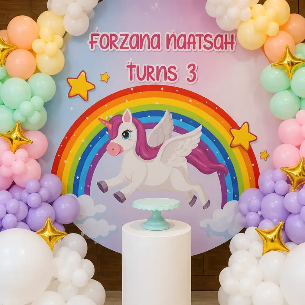 Unicorn Theme Balloon Decor for Kids Theme with 1 cake table — photo 2