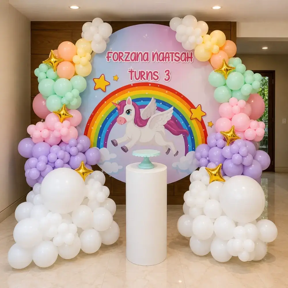 Unicorn Theme Balloon Decor