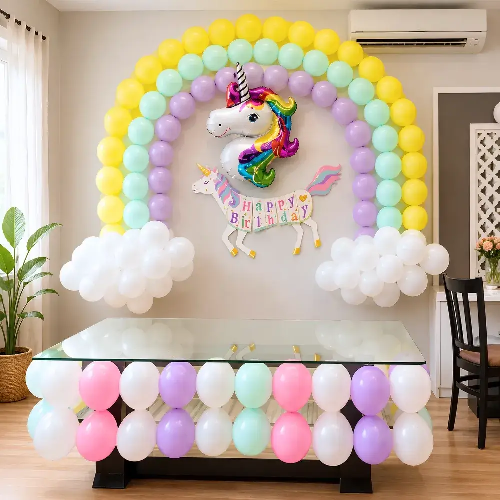 Unicorn Theme Hall Decoration