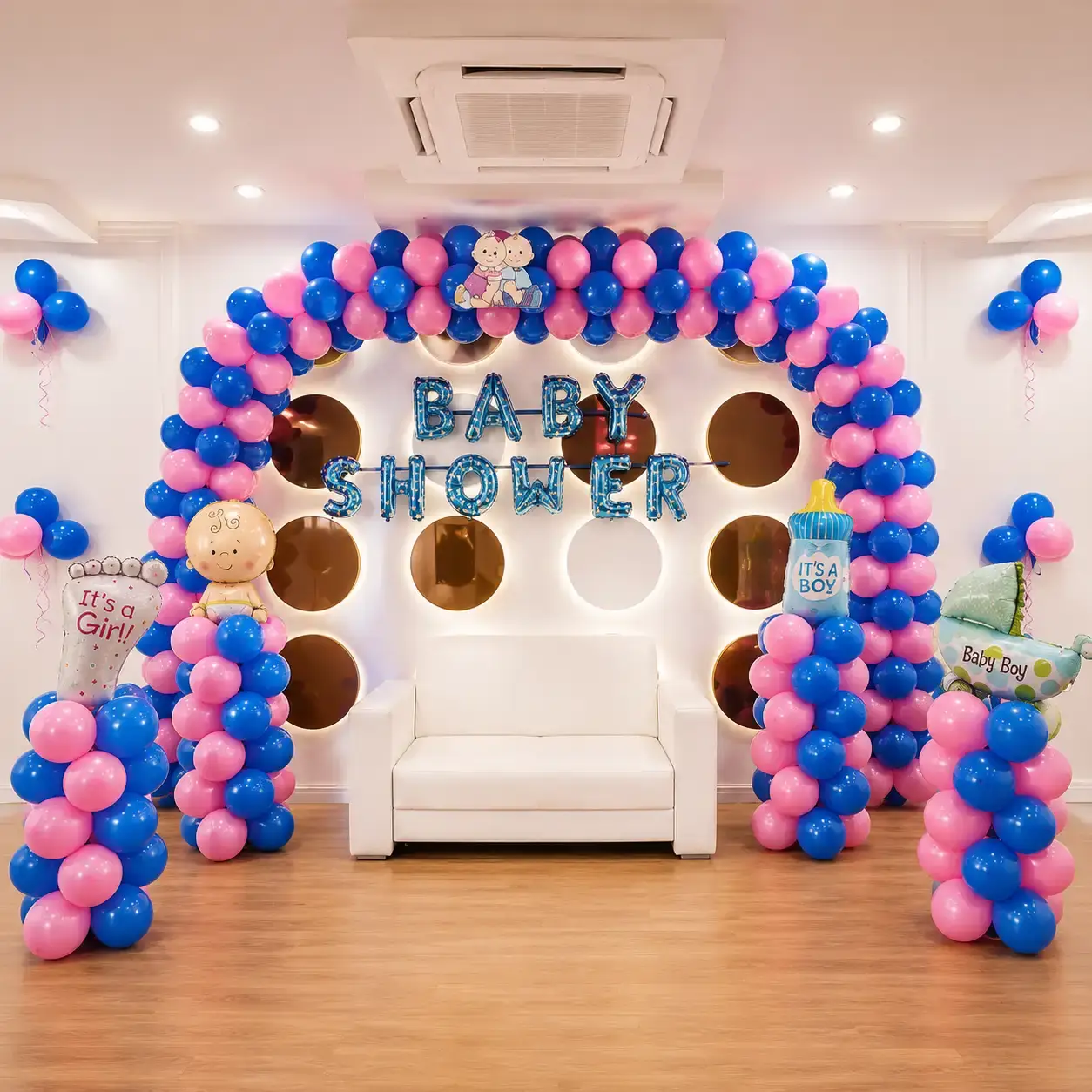 Baby Shower Stage Decoration with baby shower foil — photo 2