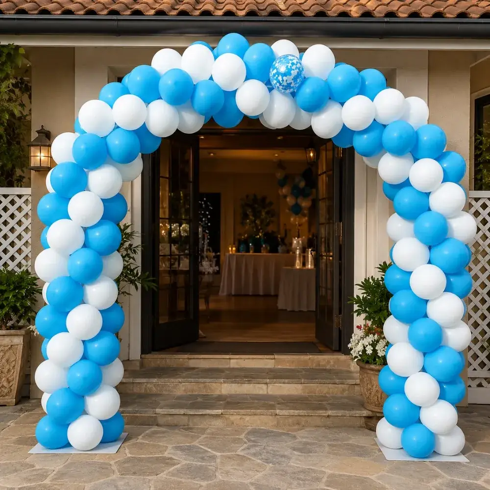 Trending Birthday Backdrop Stage decoration with 1 customized backdrop of 100 balloons (7 feet height* 10 feet width) — photo 2