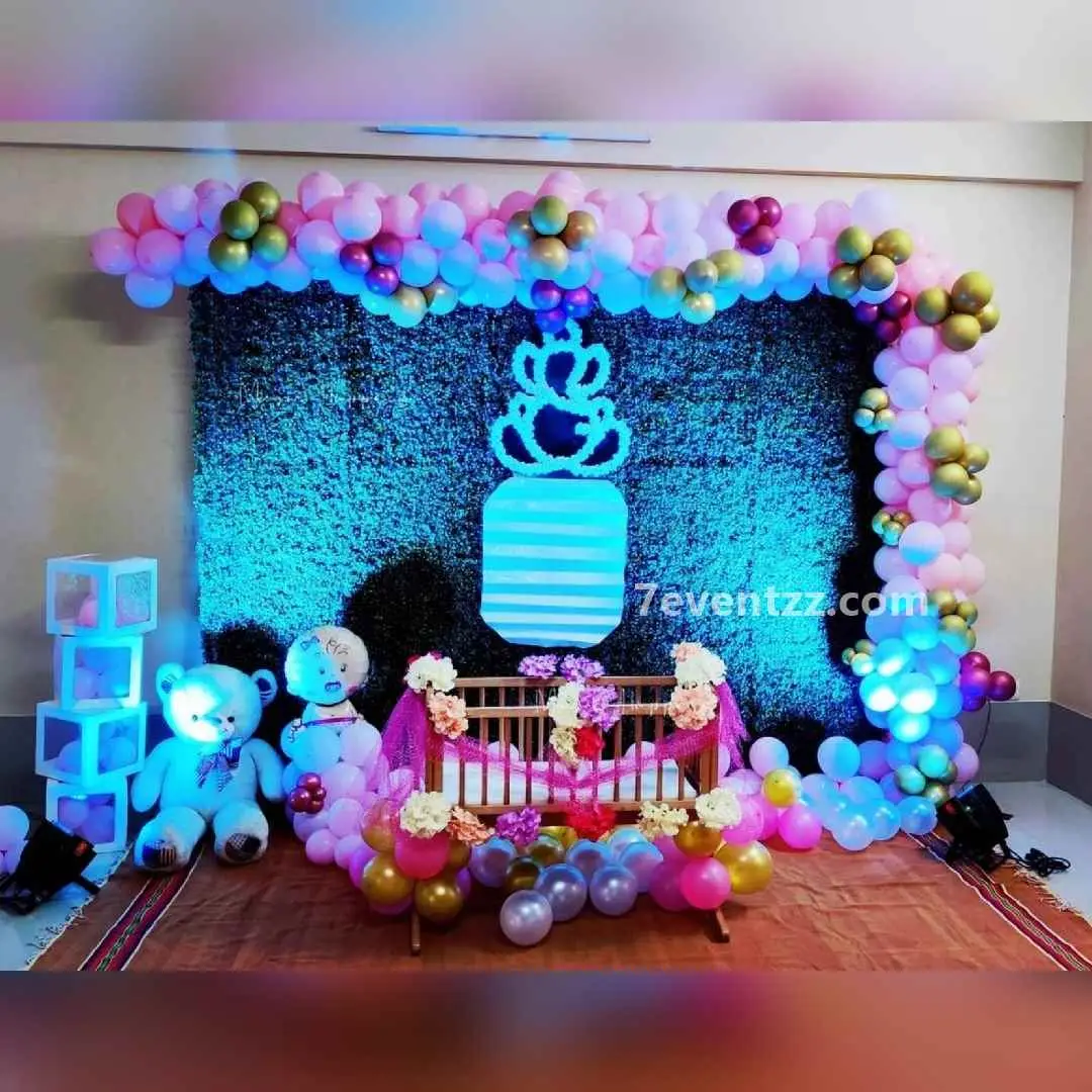 Backdrop Cradle Ceremony Setup