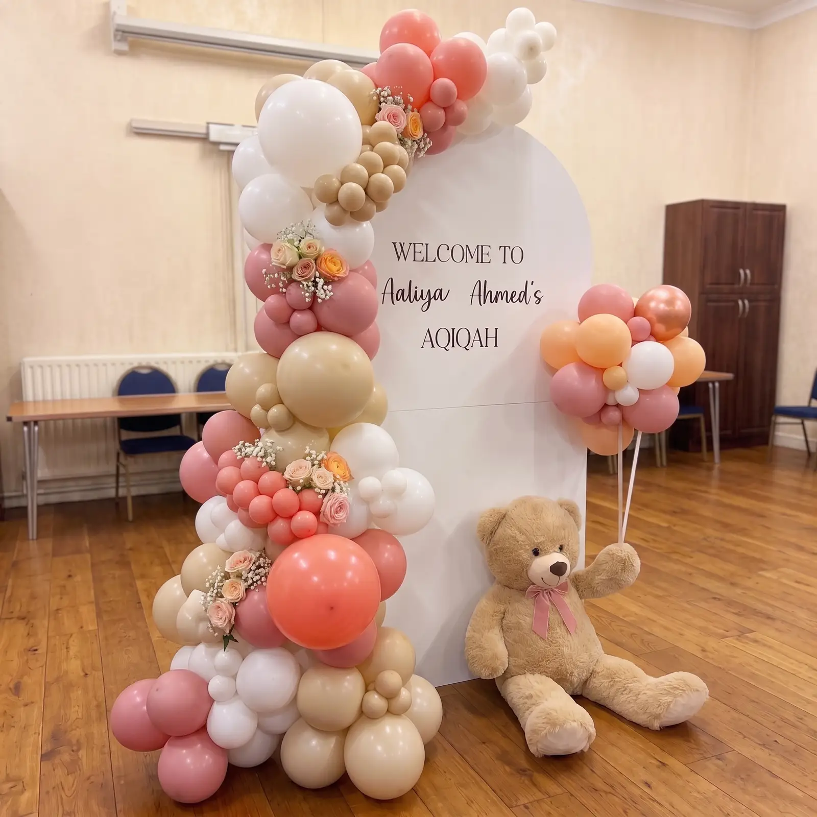 Aqiqah Ceremony Arch Decoration with customized backdrop with stand — photo 2