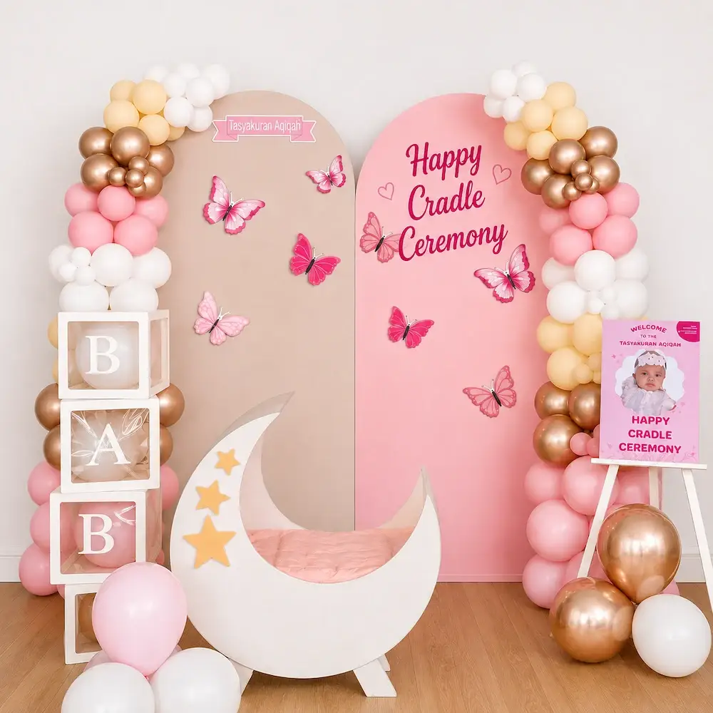 Elegant Cradle Ceremony Decoration