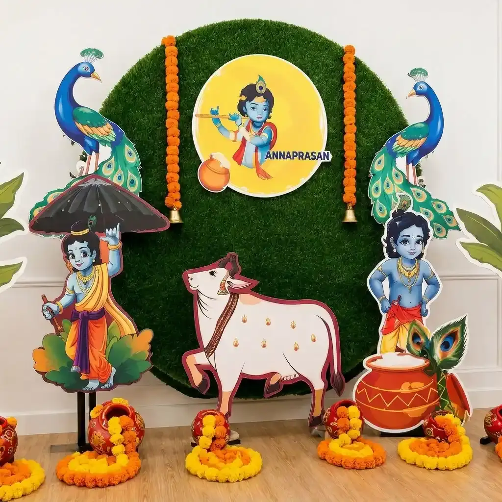Krishna Theme Backdrop Decoration