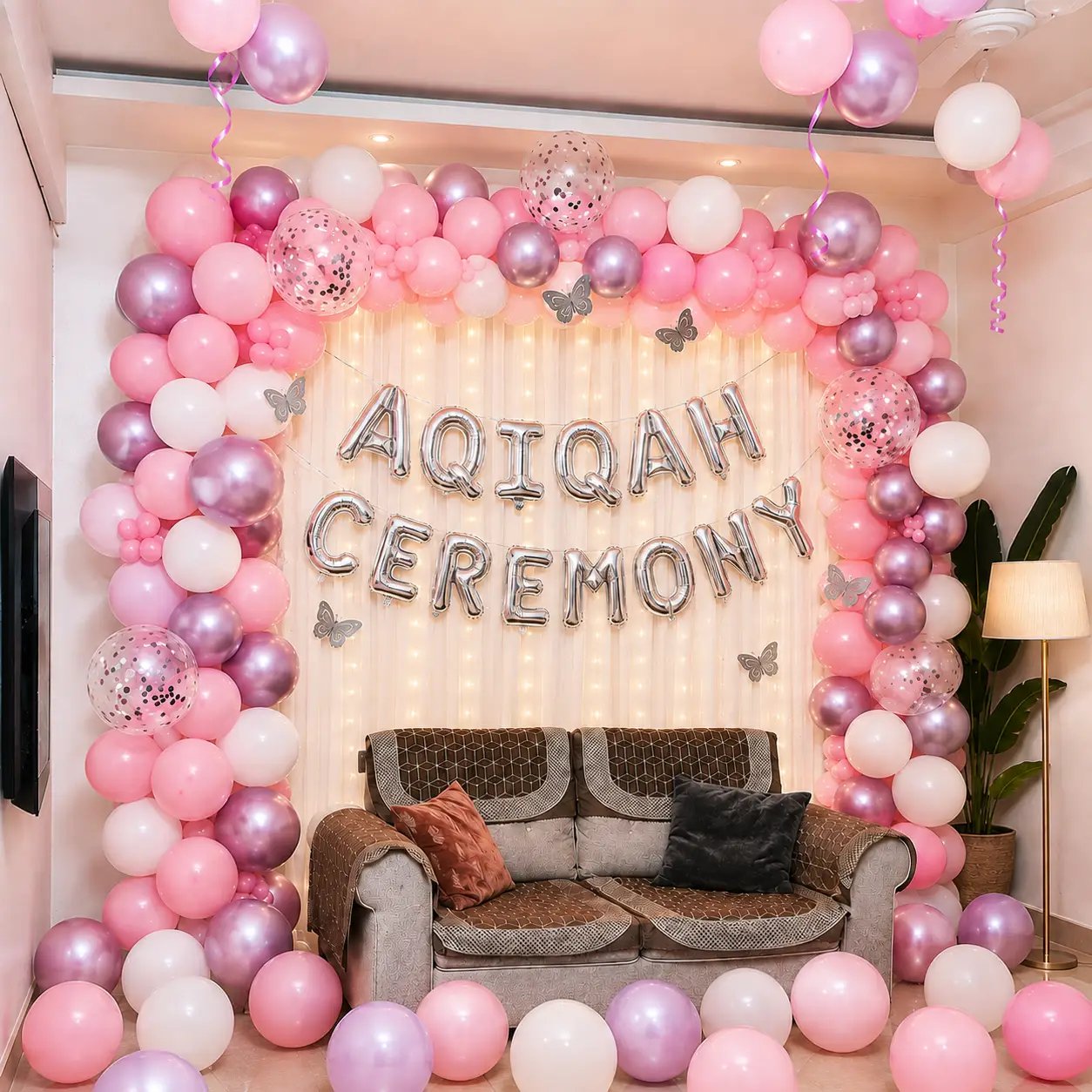 Luxury Aqiqah Balloon Decoration with 250 balloons for decoration — photo 2