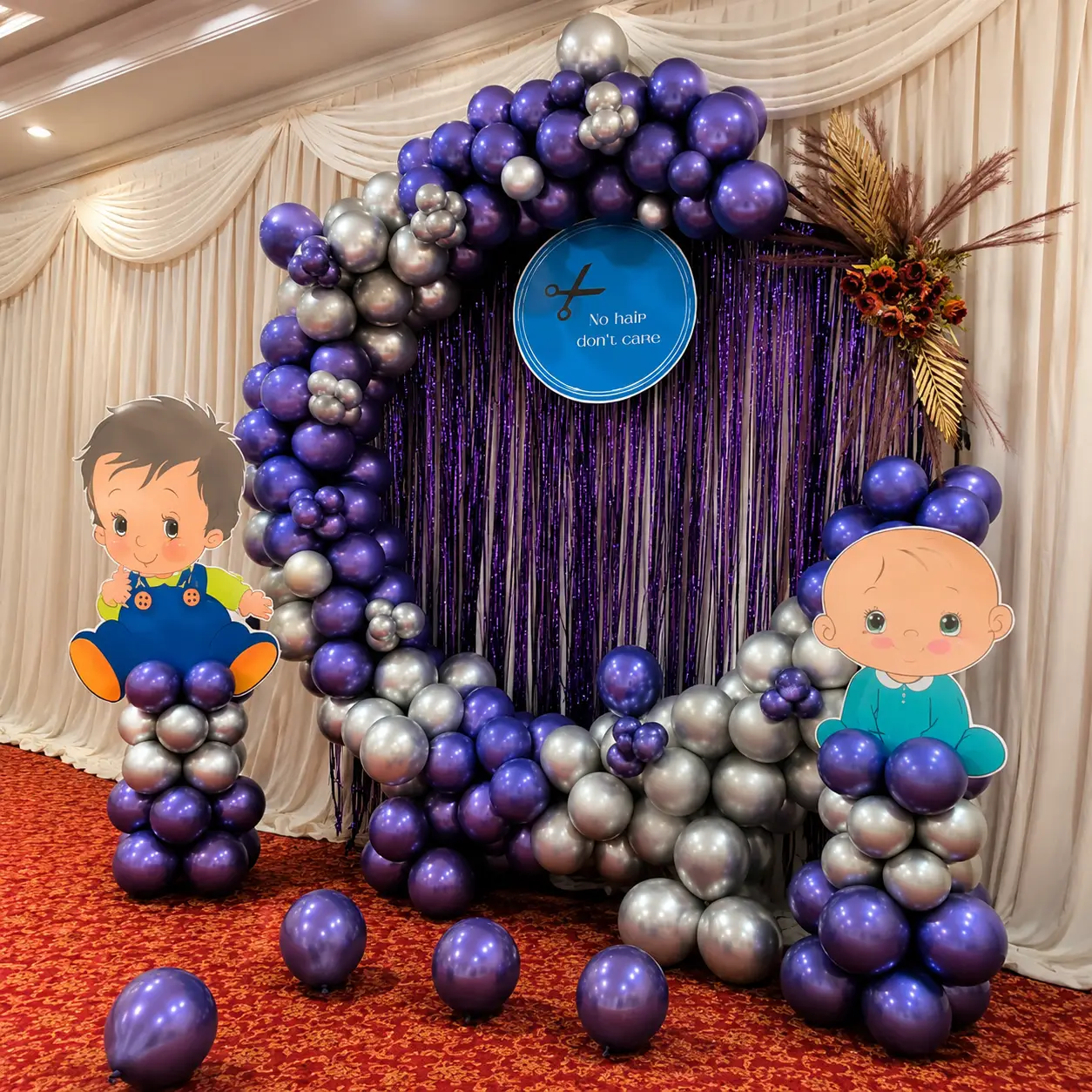 Mundan Ceremony Stage Setup with ring backdrop (7*7 feet) — photo 2