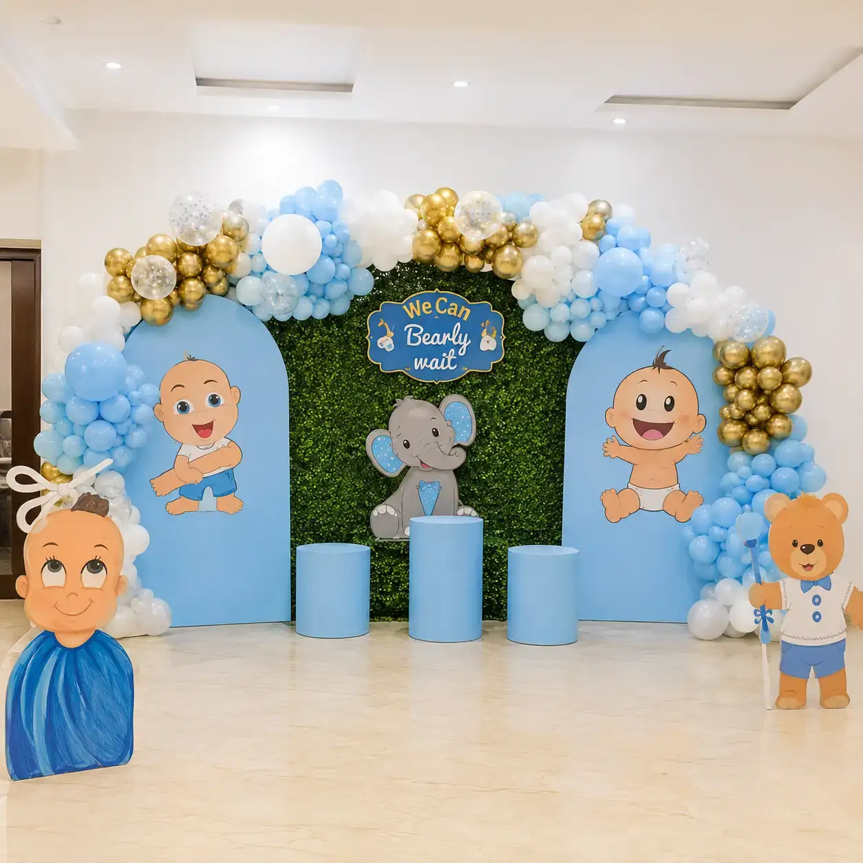 Mundan Stage Backdrop Setup